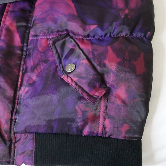 Host Pick Appaman Girls Down Puffer Jacket Hip Length Hooded Purple Black 14 - Picture 9 of 16